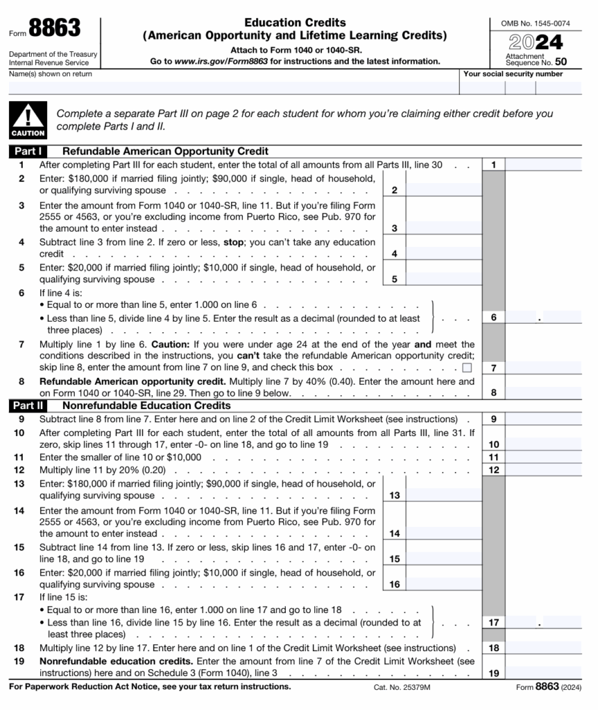 form 8863